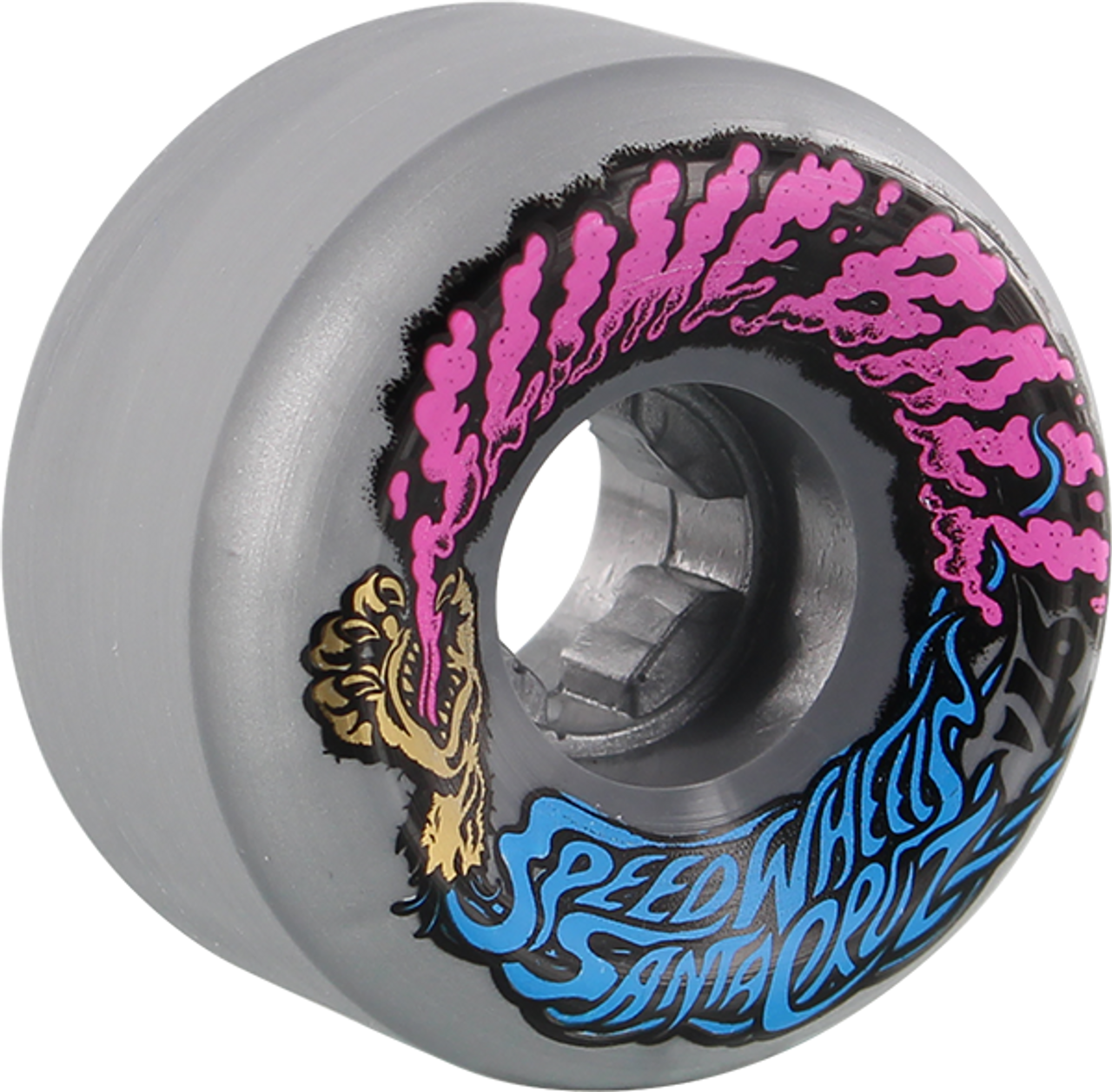 SANTA CRUZ SLIMEBALLS VOMITS MINI 56mm 97a SILVER METALLIC WHEELS SET