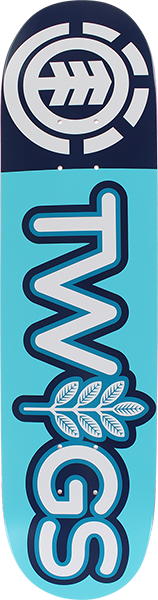 ELEMENT TWIGS SKATEBOARD DECK-7.2 BLUE/WHT