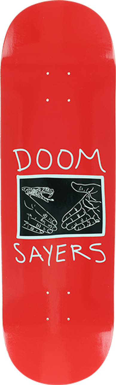 DOOM SAYERS SNAKE SHAKE SKATE DECK-9.0 RED