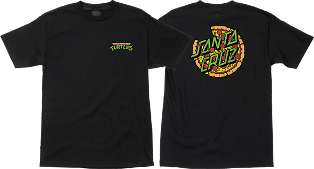 SANTA CRUZ TMNT PIZZA DOT SS TSHIRT MEDIUM BLACK