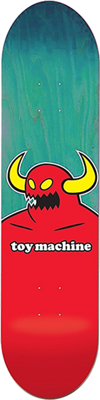 TOY MACHINE MONSTER SKATE DECK-8.13 TURQUOISE STAIN