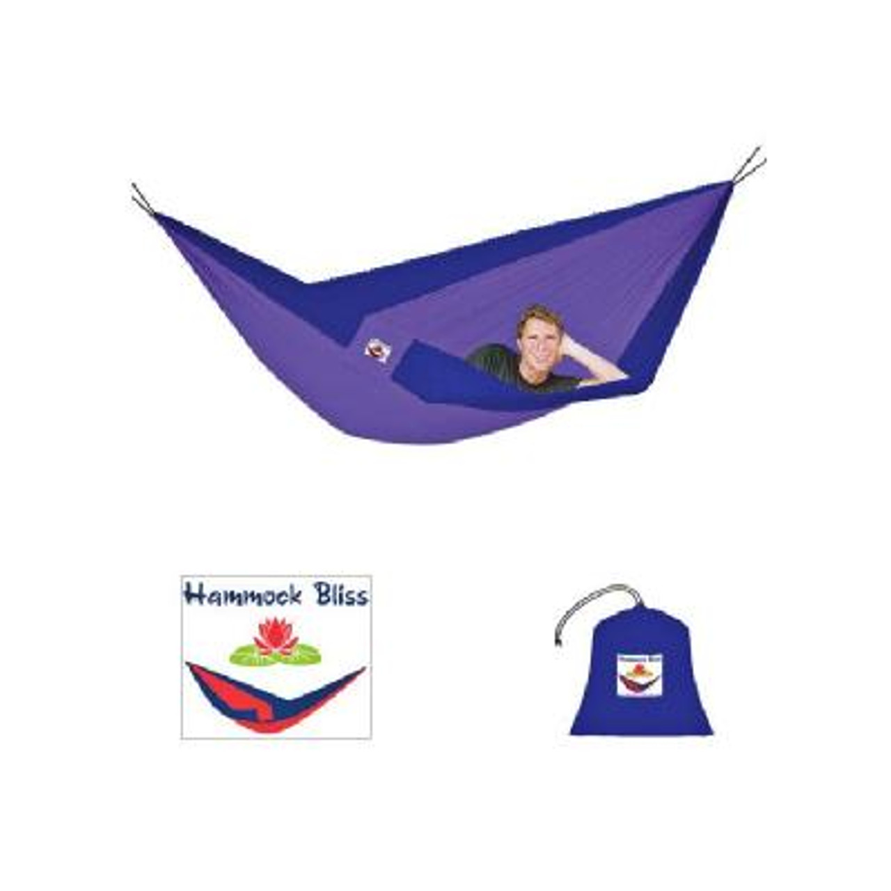 Hammock Bliss Double Hammock Purple Blue Onesize