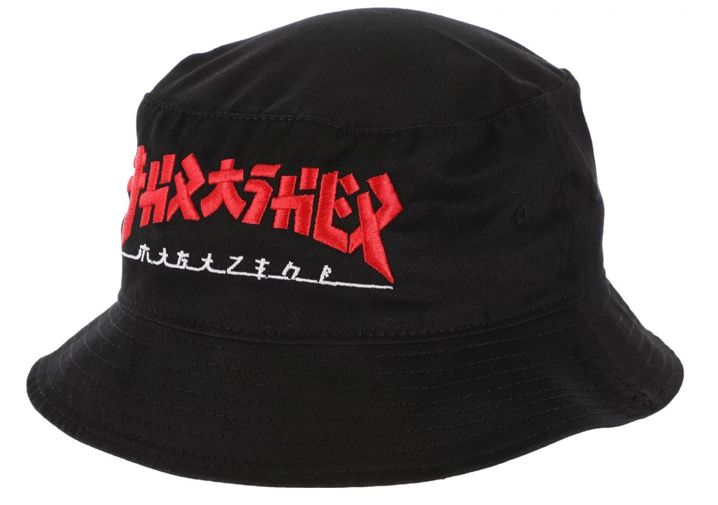 Thrasher Godzilla Bucket Hat Black L/Xl 