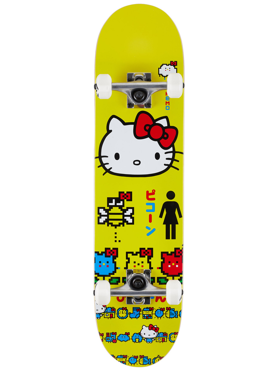 Girl Hello Kitty MikeMo Skateboard Complete Yellow 7.625
