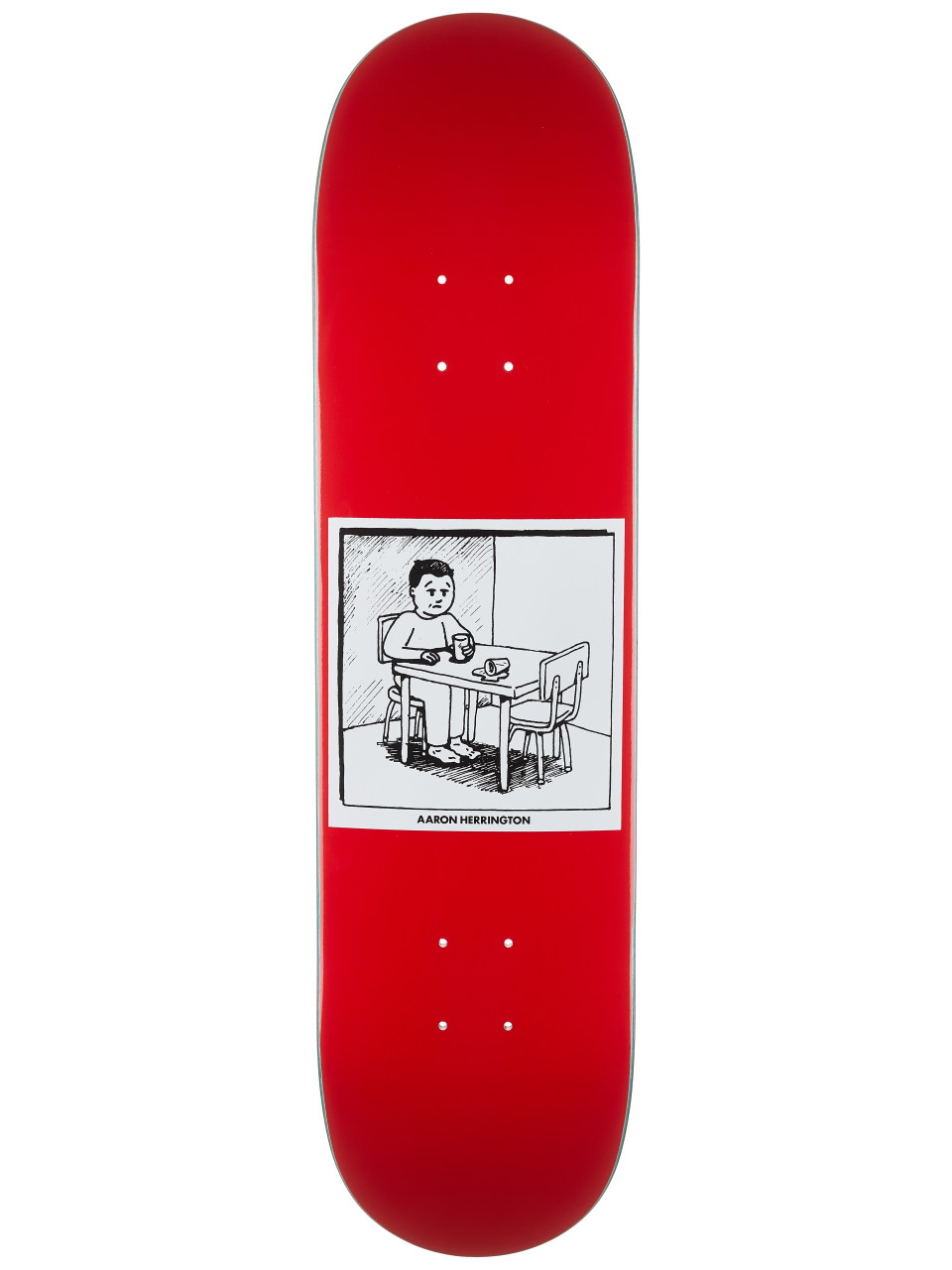 Polar AARON HERRINGTON Spilled Milk Skate Deck Red 8.0