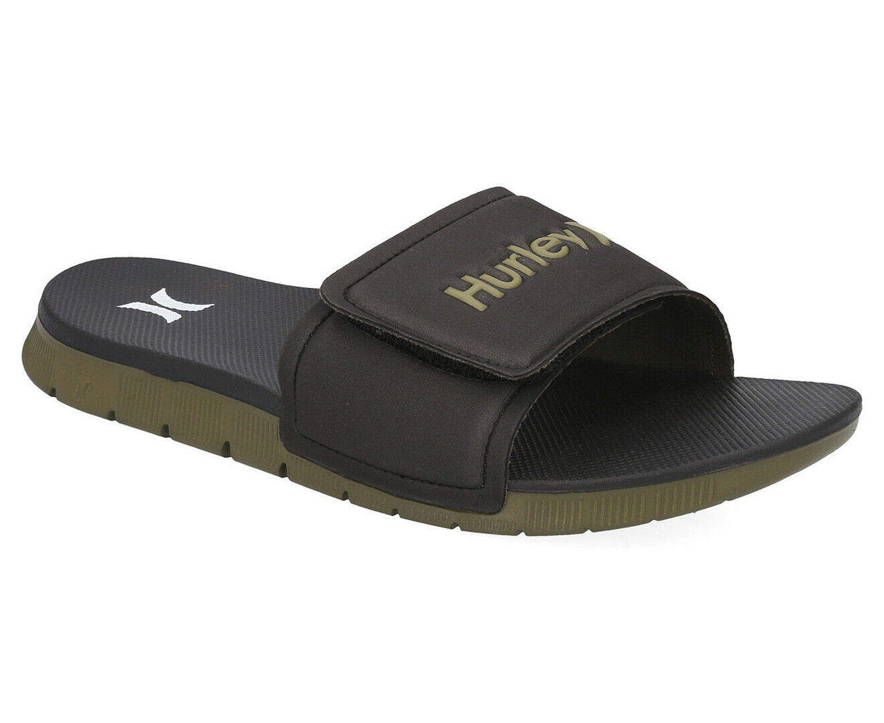 Hurley Fusion 2.0 Slides Black Gold Boardparadise