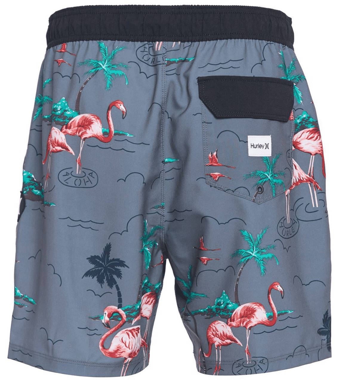 Hurley Flamingo Volley 17" Shorts Charcoal Pink