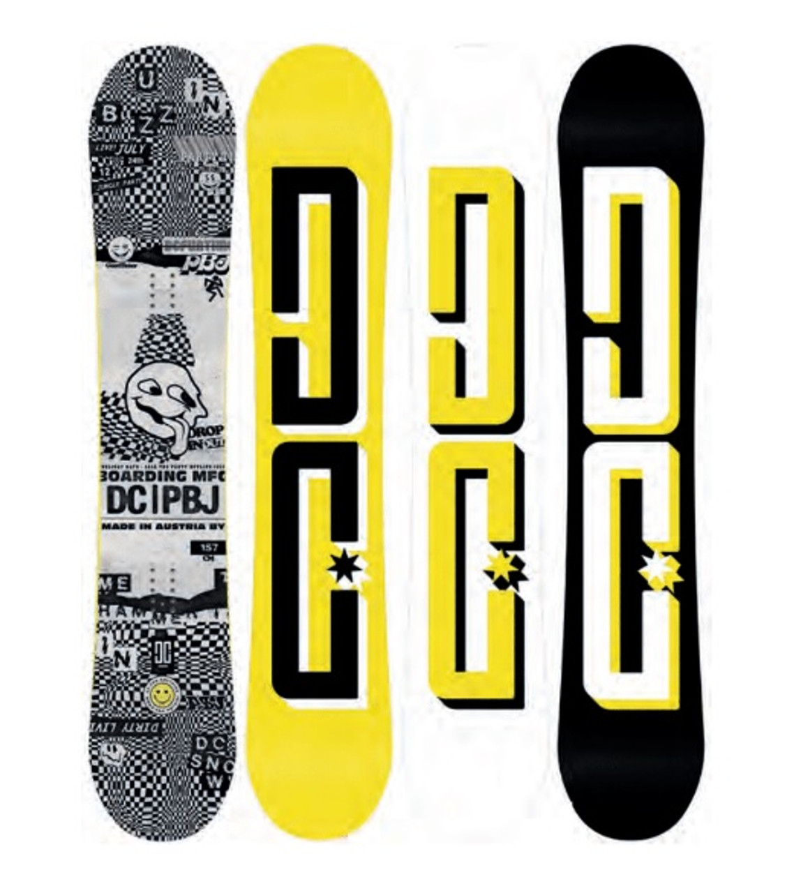 DC PBJ Snowboard 2020 Grey Black 153