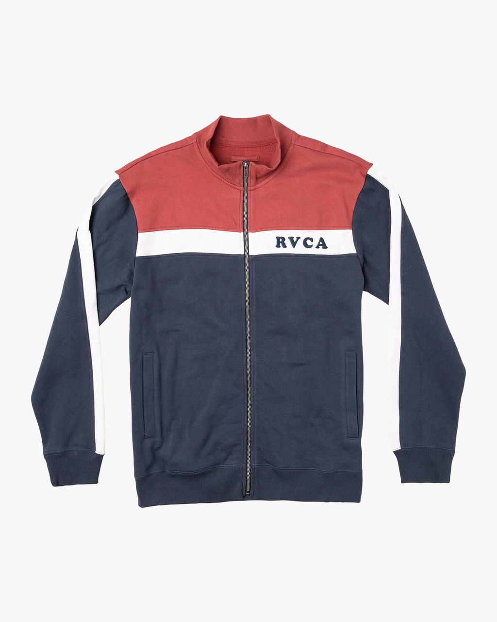 RVCA Pali Track Jacket Mens Brick Red