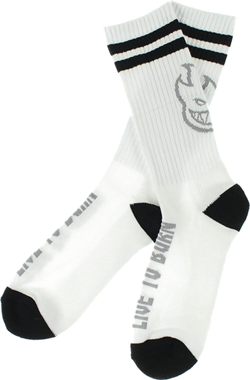 SPITFIRE HEADS UP CALF SOCKS WHT/BLK/GRY 1pr