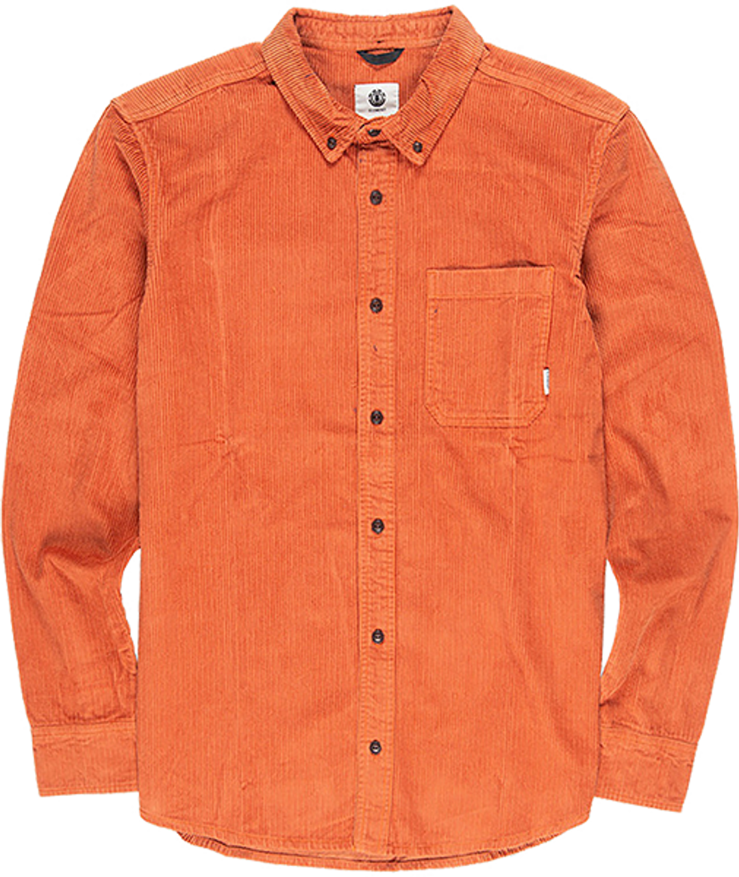 ELEMENT LUMBER CORD LONGSLEEVE BUTTON UP SMALL GINGER BREAD