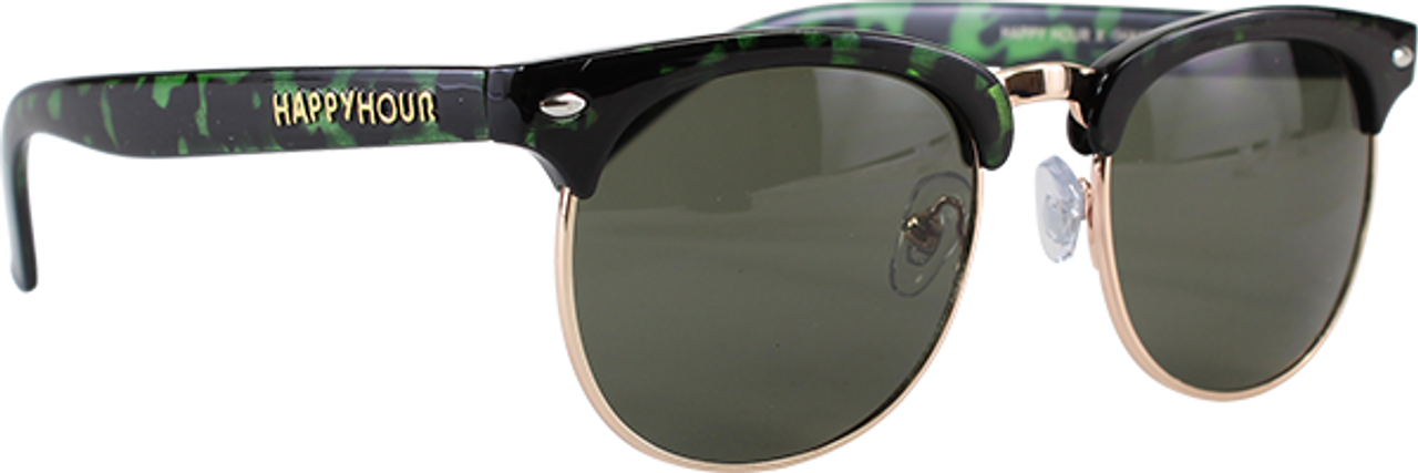 HAPPY HOUR HERMAN G2 SJ GREEN TORTOISE SUNGLASSES