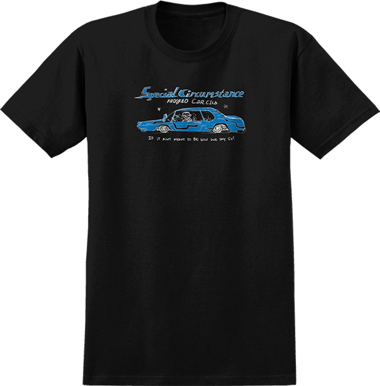 KROOKED CAR CLUB SS TSHIRT MEDIUM BLACK/BLUE