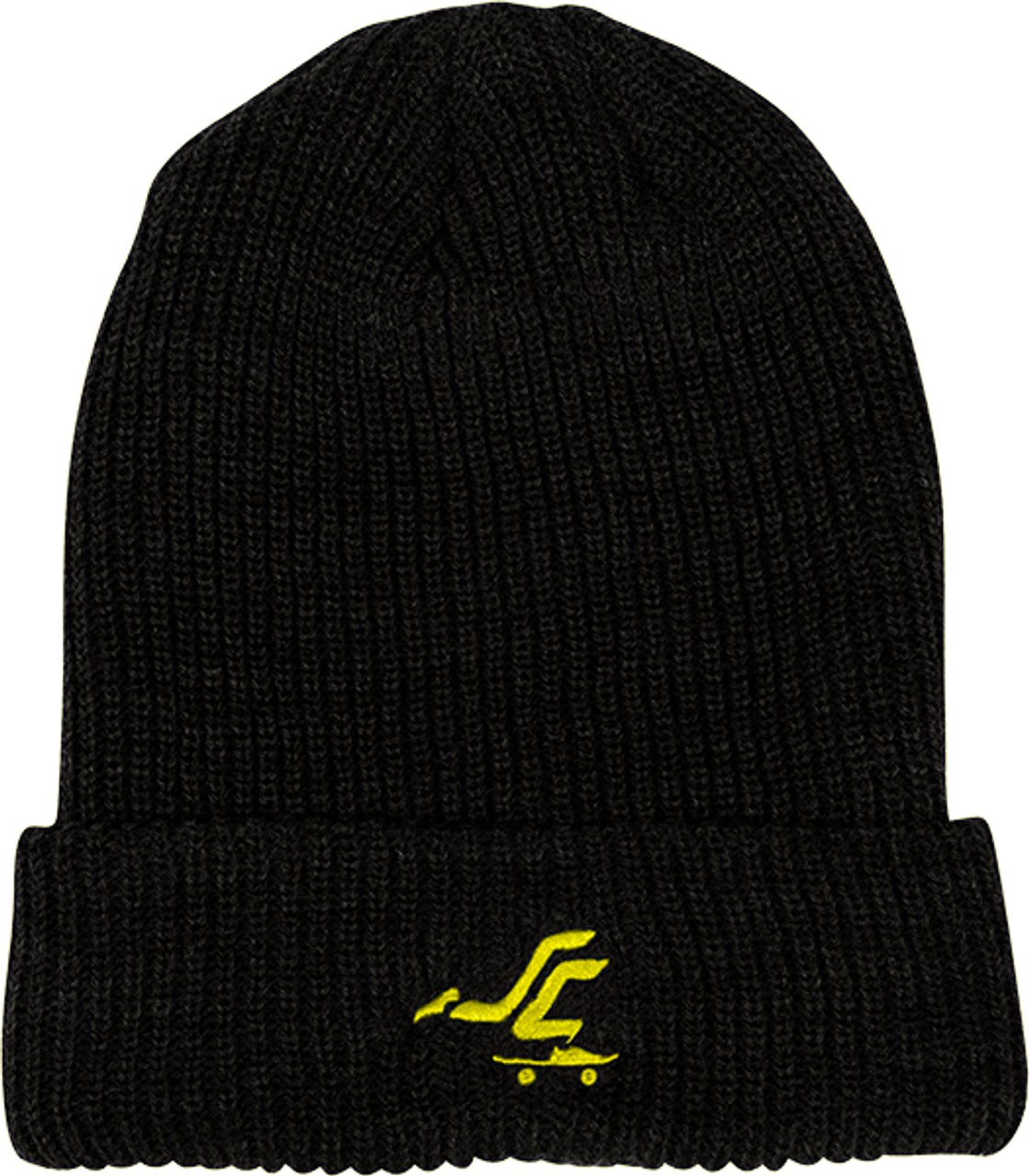 SANTA CRUZ PUSHER BEANIE BLACK/YEL