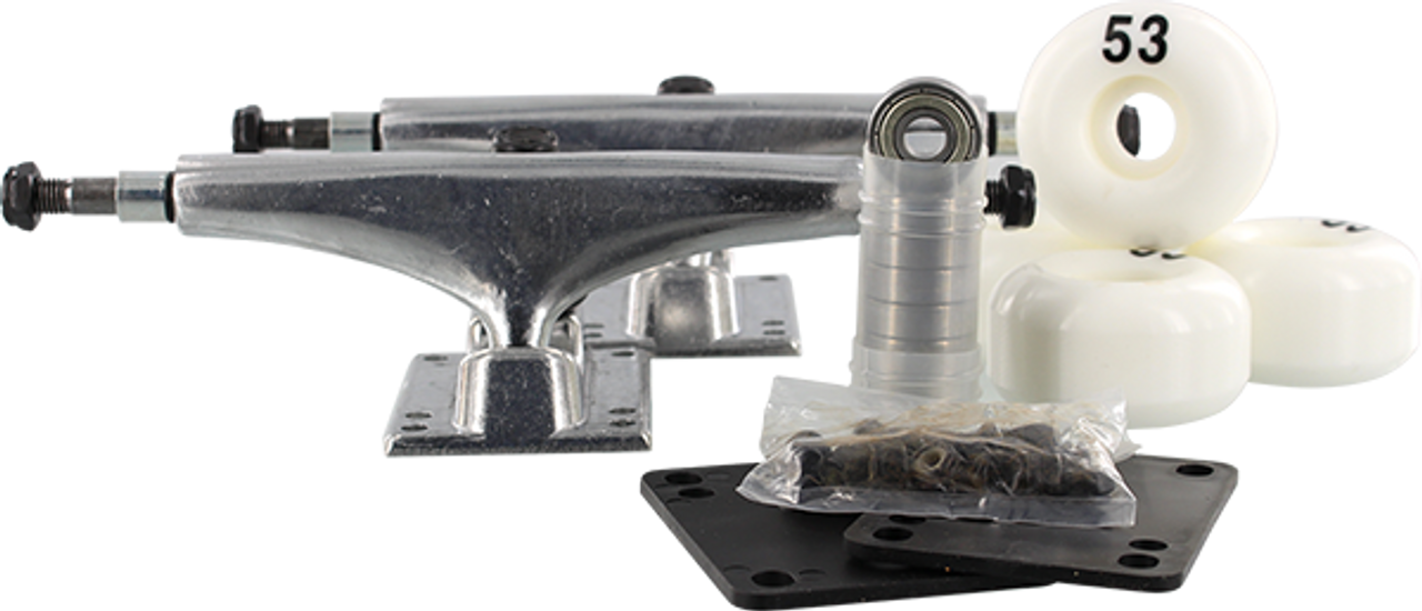 ESSENTIALS COMPONENT PACK 5.5 RAW W/53mm WHITE TRUCKS SET