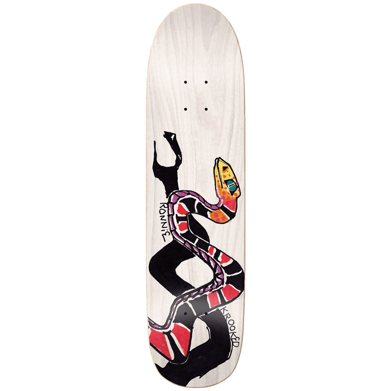 Krooked Ronnie Piethon Skate Deck White 8.25