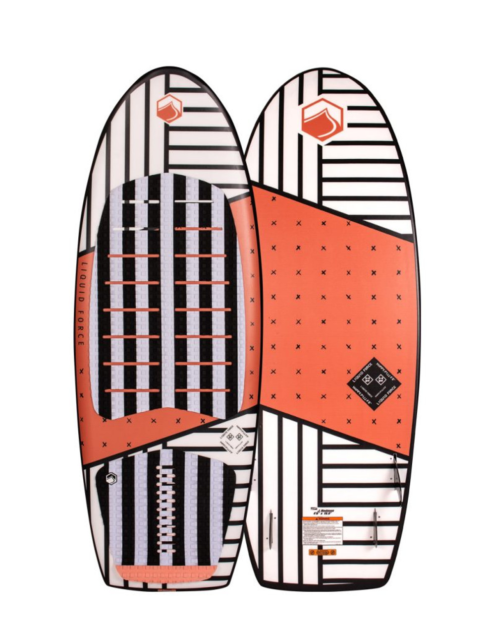 Liquid Force Happy Pill Wake Surf White Orange Black 4.6