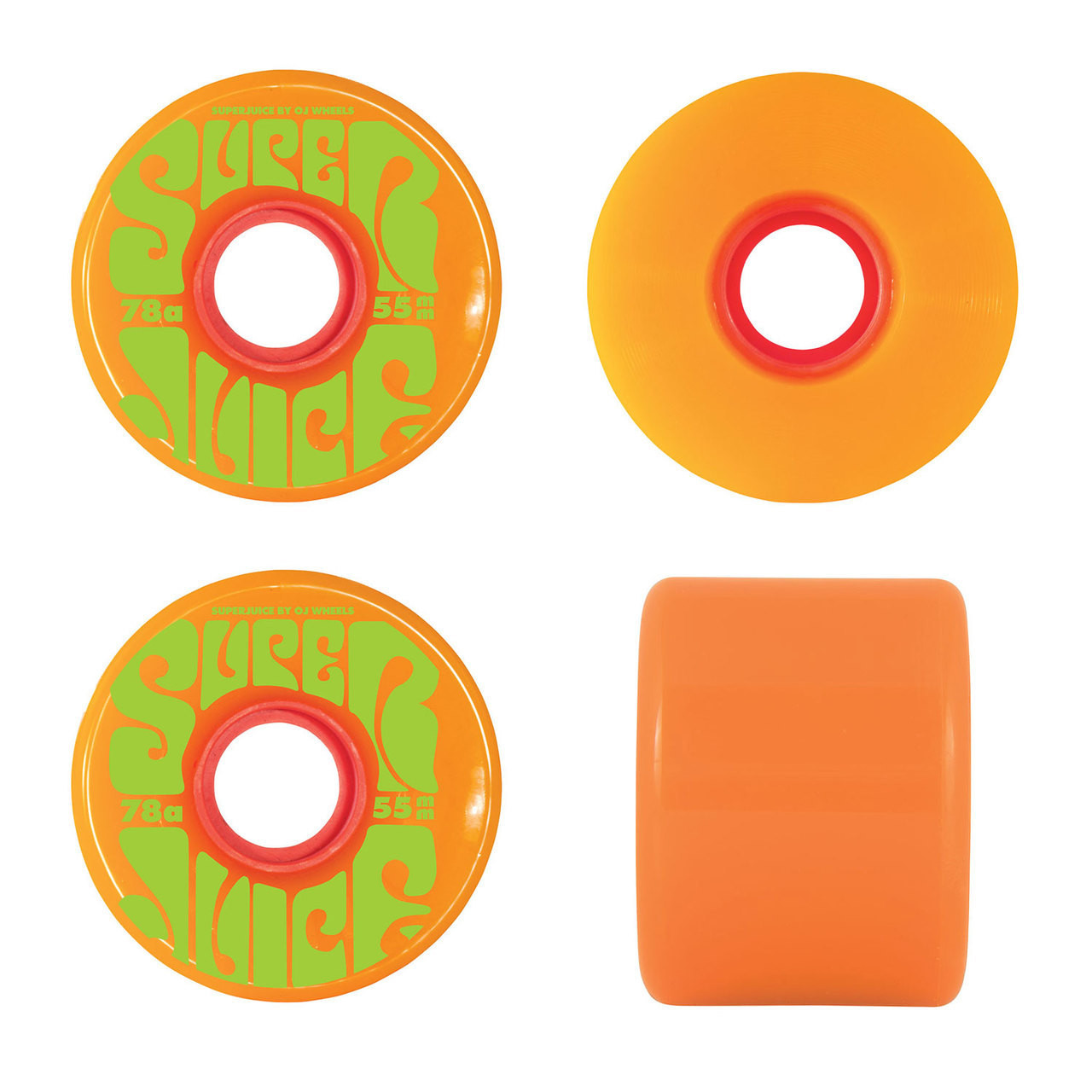 OJ Mini Super Juice Wheels Set Orange 55mm/78a