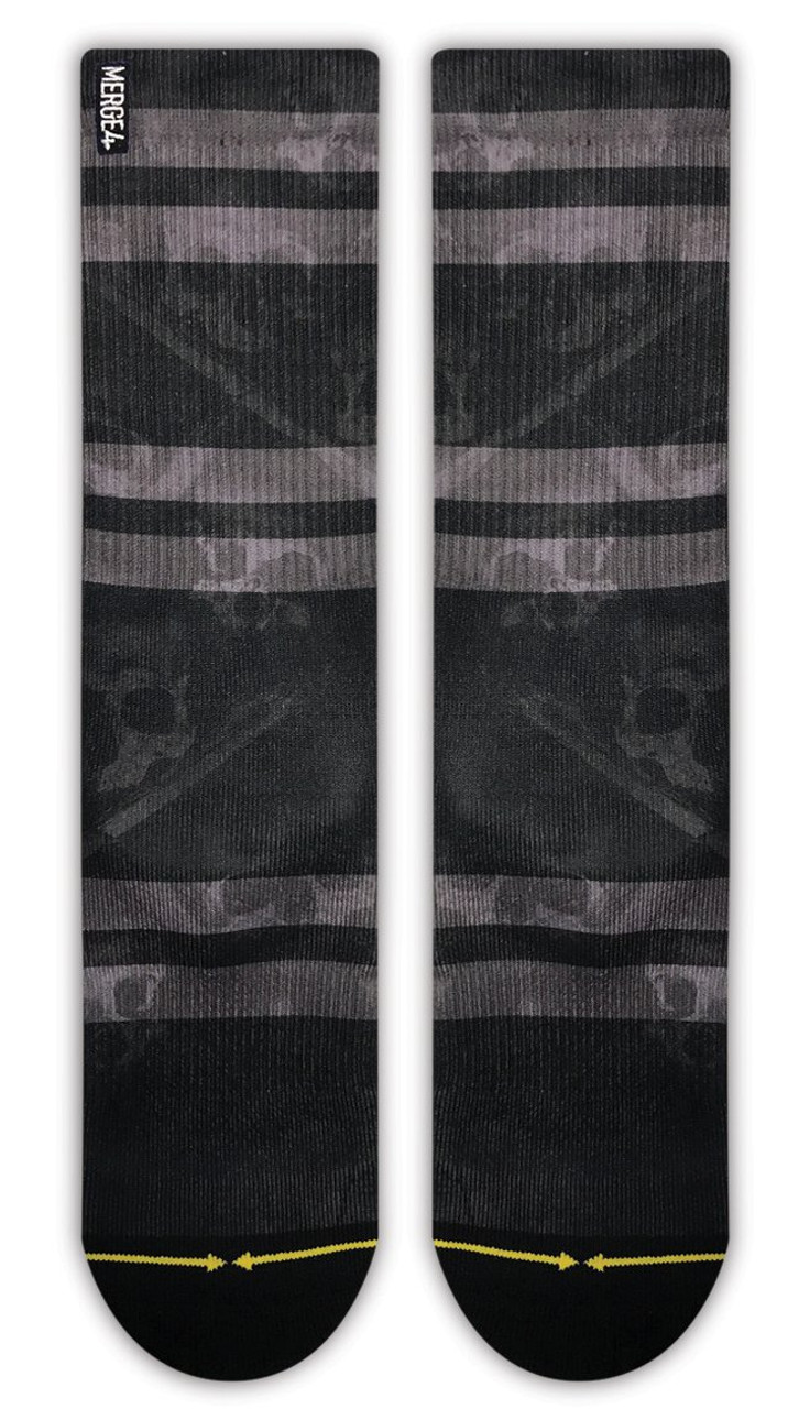 Merge4 Skulls Crew Socks Black