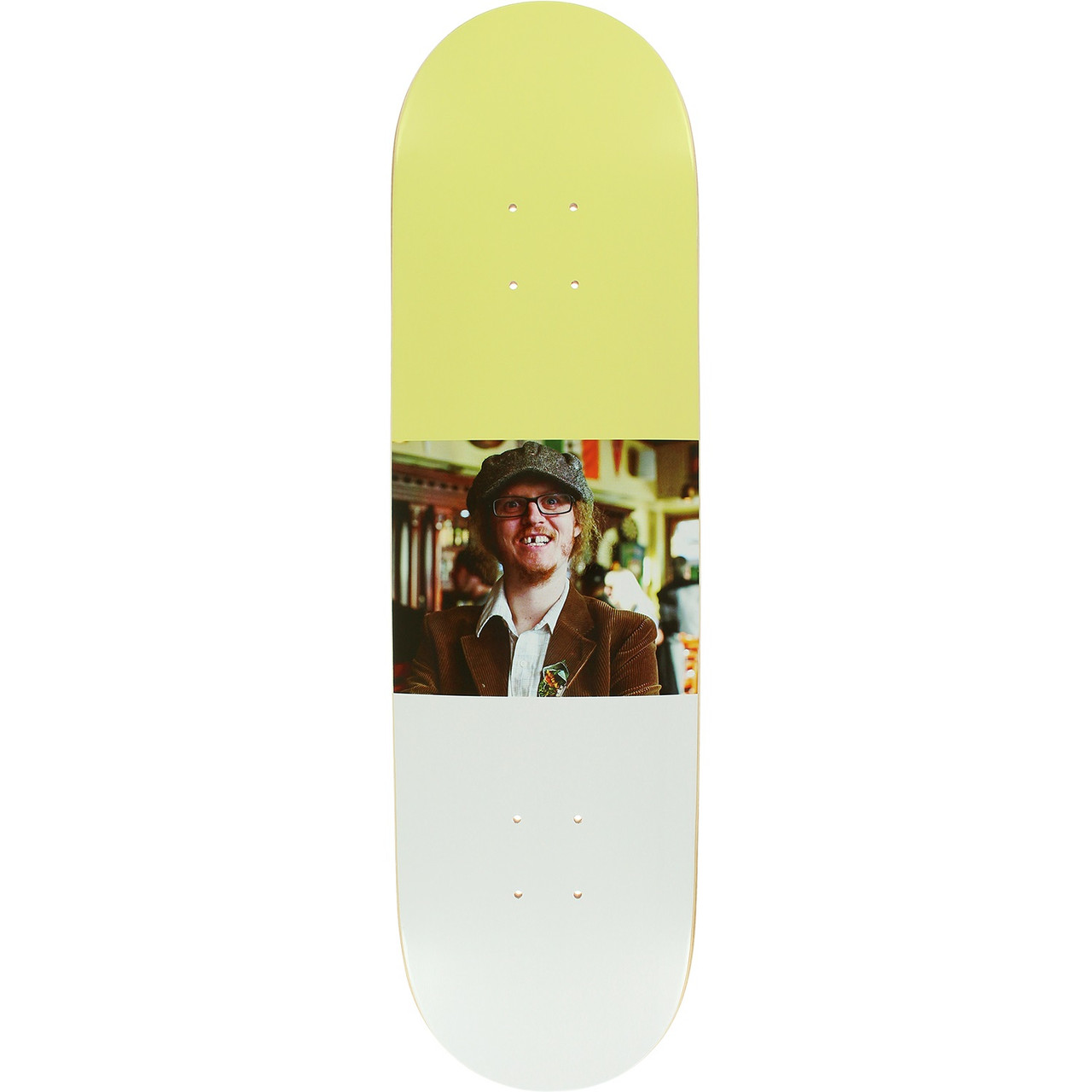 Saturday Joseph Skate Deck Yellow White 8.38 | Boardparadise.com