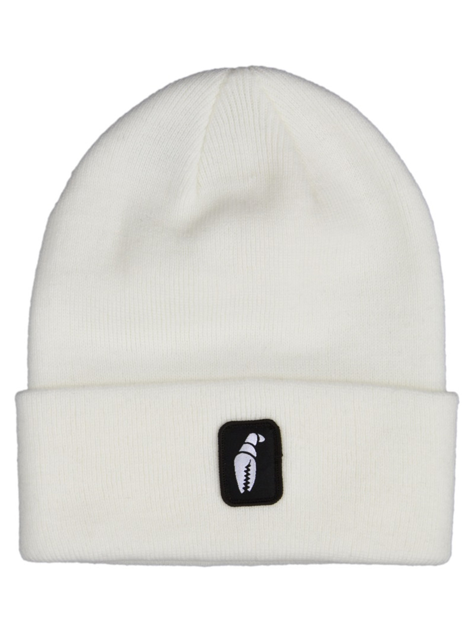 Crab Grab Tall Claw Beanie White OneSize