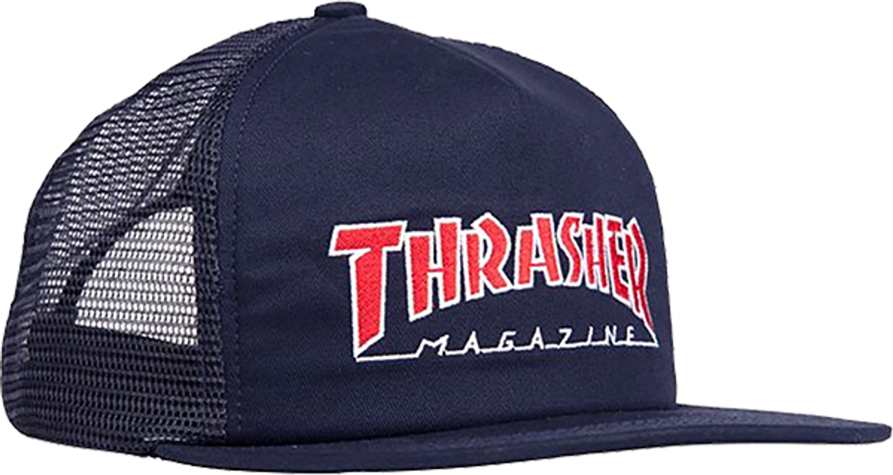 Thrasher Outlined Hat Snapback Navy Onesize