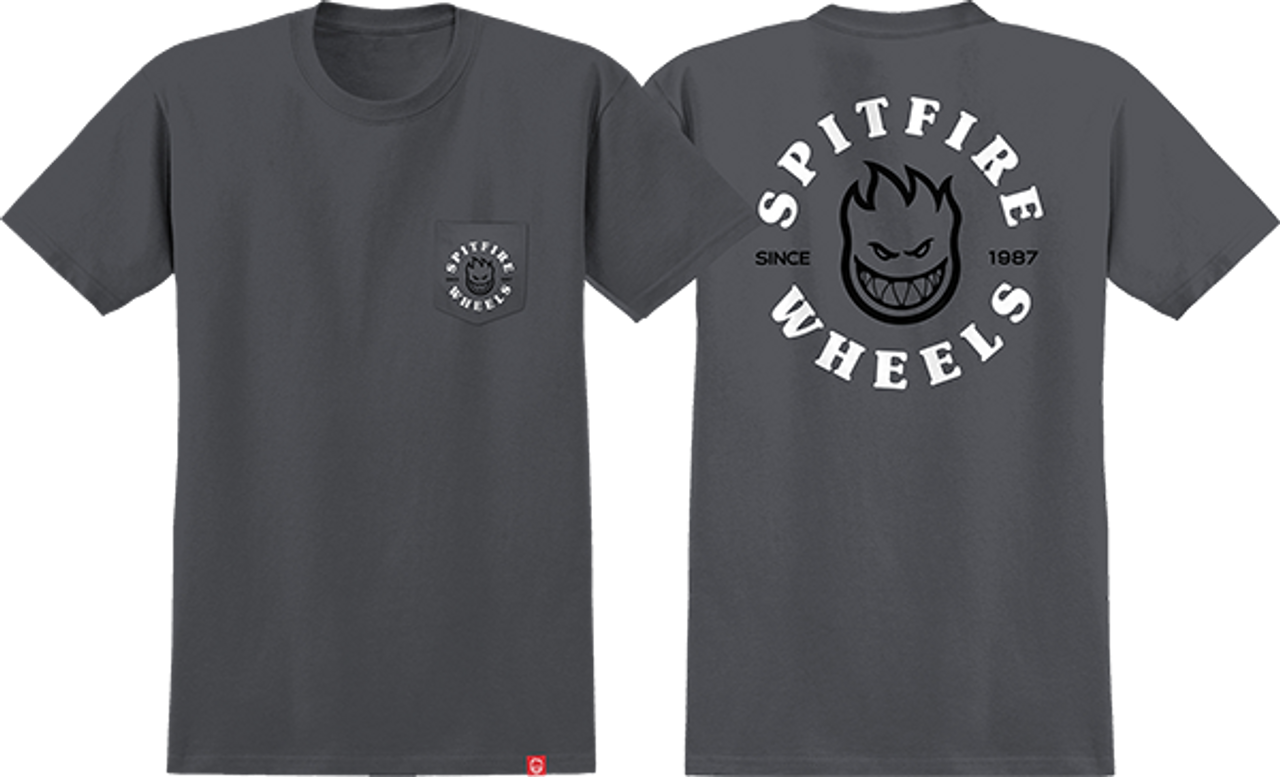 SPITFIRE WHEELS BIGHEAD CLASSIC POCKET SS XLARGE CHARCOAL GREY