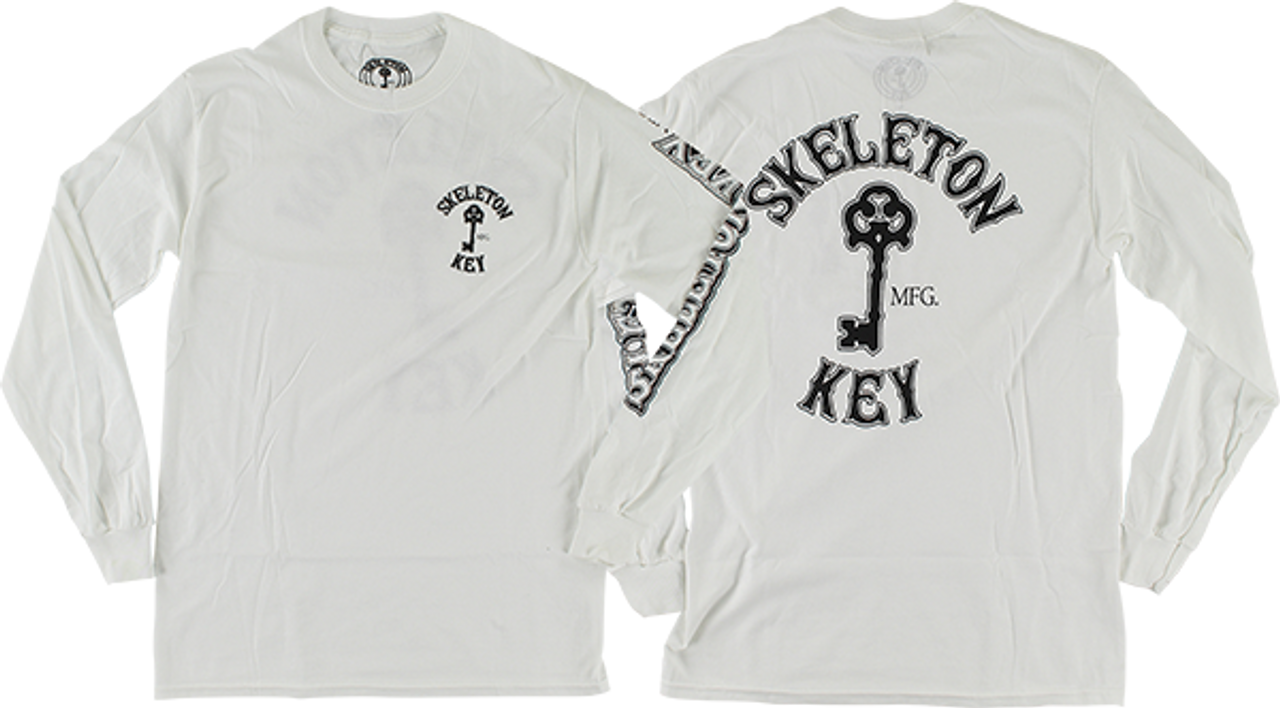 SKELETON KEY KEY LOGO L/S LARGE  WHITE