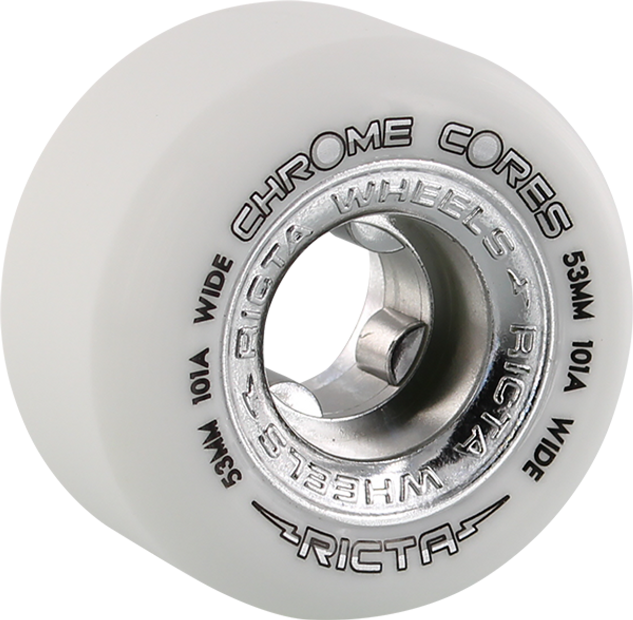 RICTA CHROME CORE WIDE 53mm 101a WHT/SILVER Wheels Set