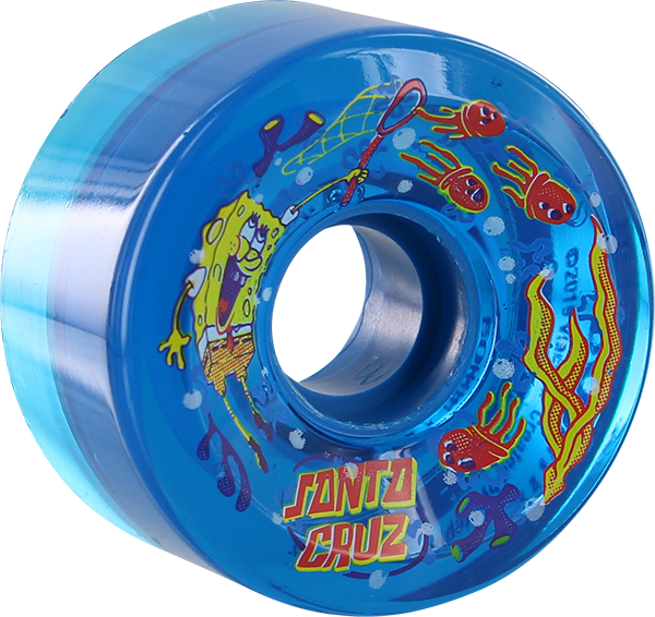 SANTA CRUZ SPONGEBOB JELLYFISHING 60mm 78a CLEAR BLUE Wheels Set