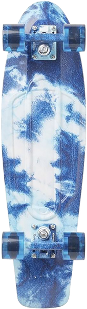 PENNY 27" NICKEL SKATEBOARD COMPLETE CRACKED DYE BLUE TIE DYE