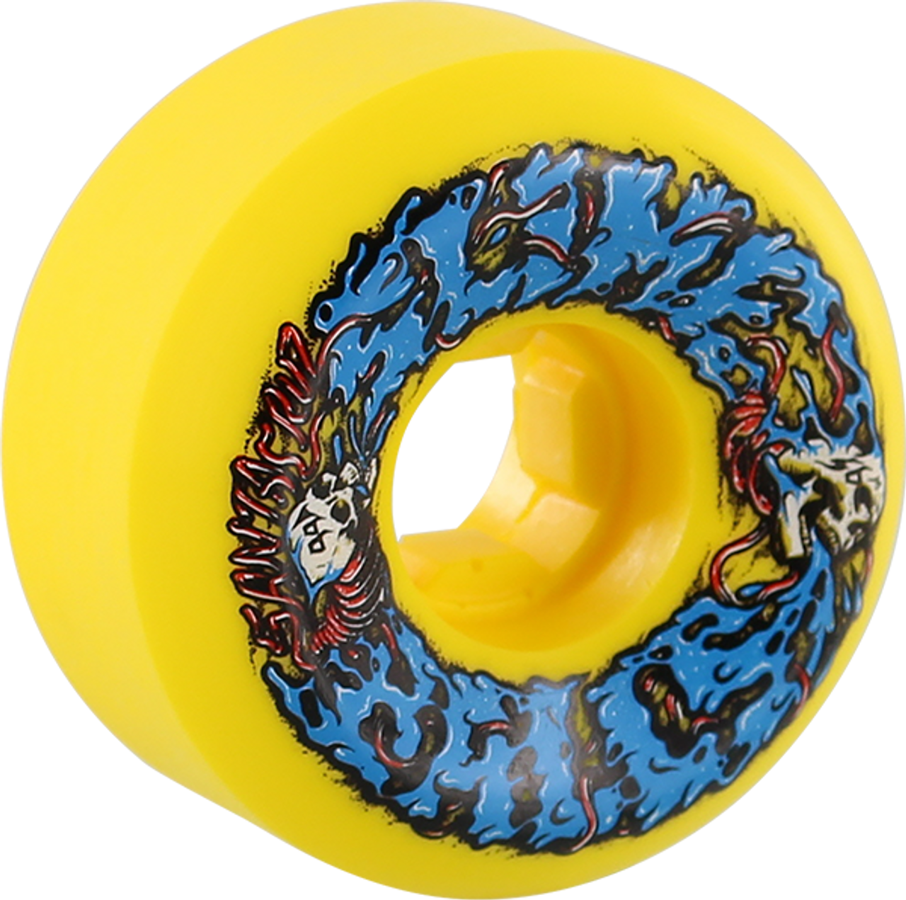 SANTA CRUZ SLIMEBALLS SKULL SPEW 56mm 99a YELLOW Wheels Set