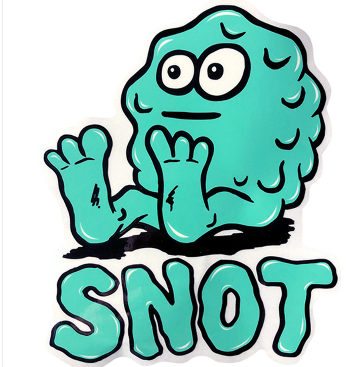 SNOT Booger Logo Sticker XS Teal 1.5 inch