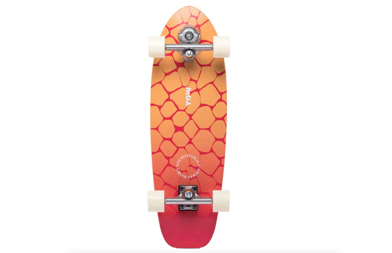 YOW Hossegor Grom Surf Skate Skateboard Complete Red Orange 29x9.5