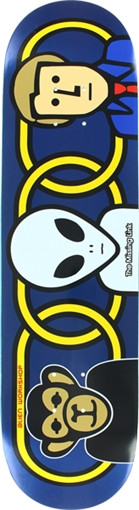ALIEN WORKSHOP MISSING LINK FOIL SM SKATEBOARD DECK-8.0 BLUE