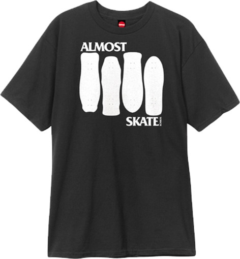 ALMOST SKATE FLAG SS Tshirt M-BLACK