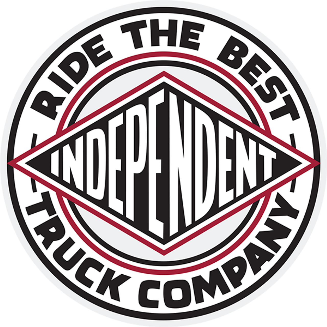 INDEPENDENT RTB SUMMIT STICKER 6X6 WHT/BLK/RED