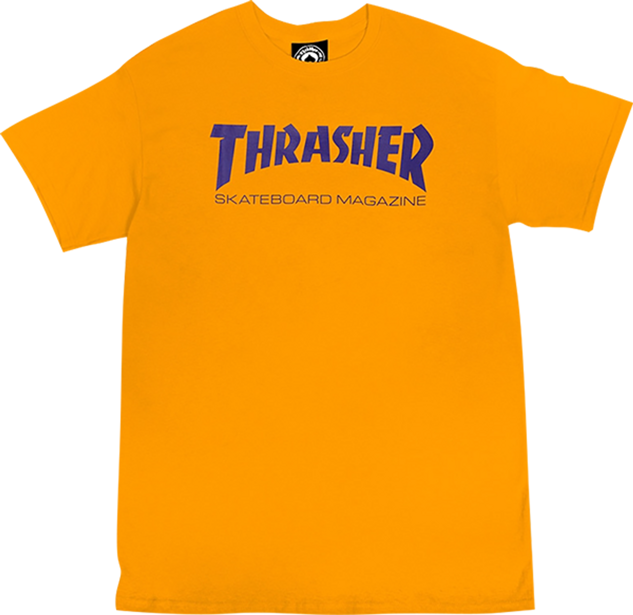 THRASHER SKATE MAG SS SMALL GOLD/PURPLE