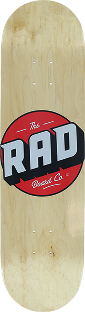 RAD SOLID SKATEBOARD DECK-8.25 WOOD/CLEAR