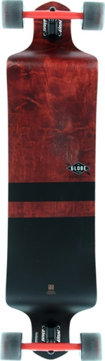 GLOBE GEMINON 41 SKATEBOARD COMPLETE-9x41" RED/BLK dropdown