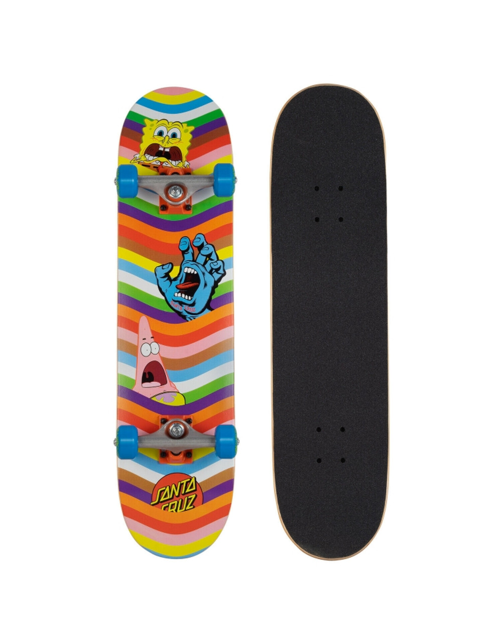 Santa Cruz Spongebob Wave Skateboard Complete Pink Blue 7.5