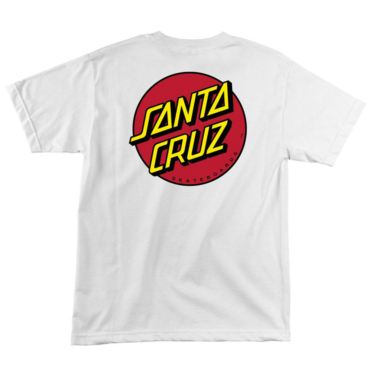 Santa Cruz Mens Classic Dot SS T-Shirt White