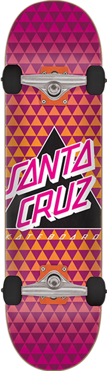 SANTA CRUZ NOT A DOT SKATEBOARD COMPLETE-7.5 PINK/ORG