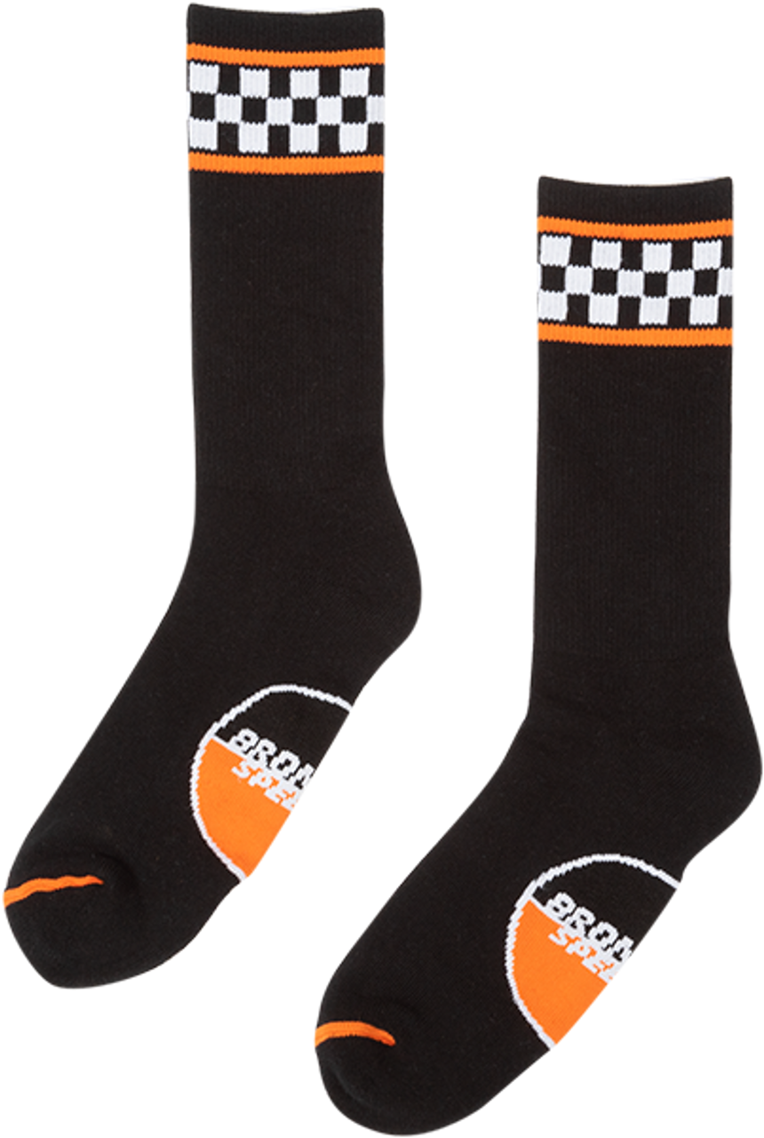 BRONSON VICTORY LAP CREW SOCKS BLACK 1pr