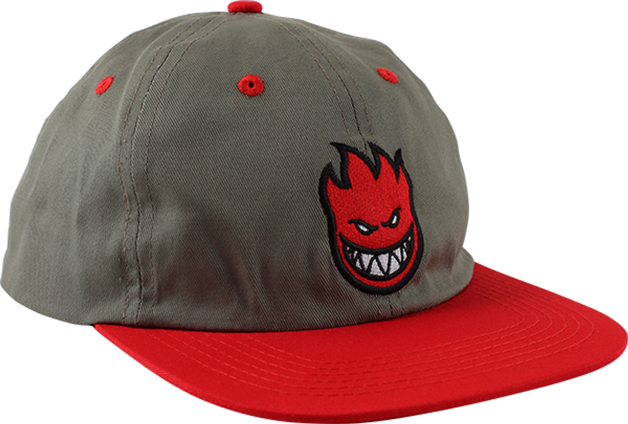 SPITFIRE BIGHEAD FILL HAT ADJ-KHAKI/RED