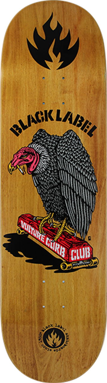 BLACK LABEL VULTURE CURB CLUB POPSICLE SKATE DECK-8.8 YEL STAIN