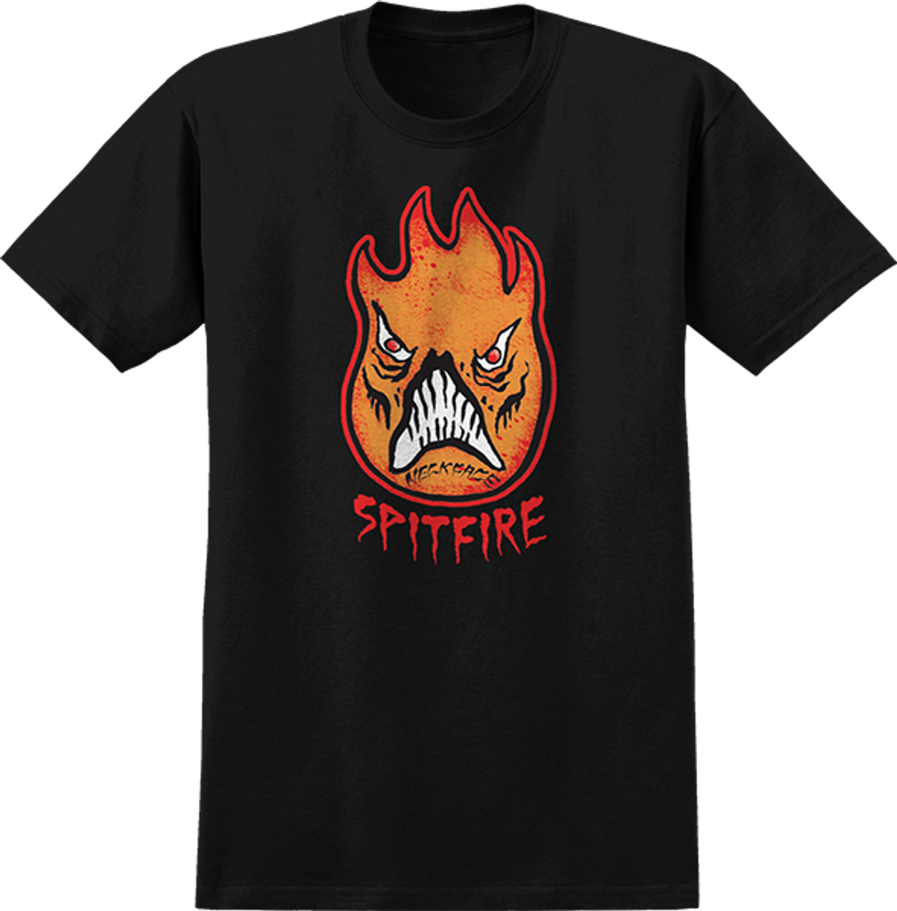 SPITFIRE NECKFACE NECKHEAD SS TSHIRT MEDIUM BLK/RED