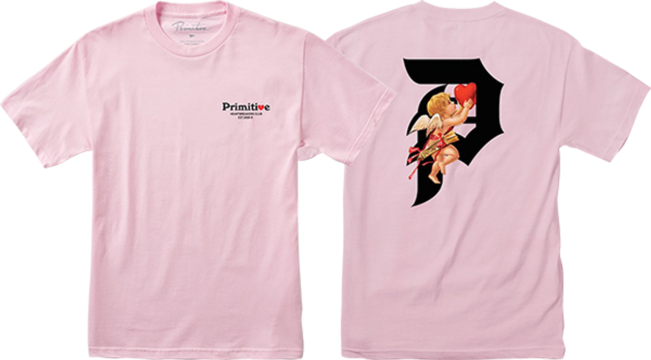 PRIMITIVE DIRTY P CUPID SS TSHIRT SMALL PINK