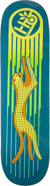 HABITAT NEON CHEETAH SKATEBOARD DECK-8.5 BLUE