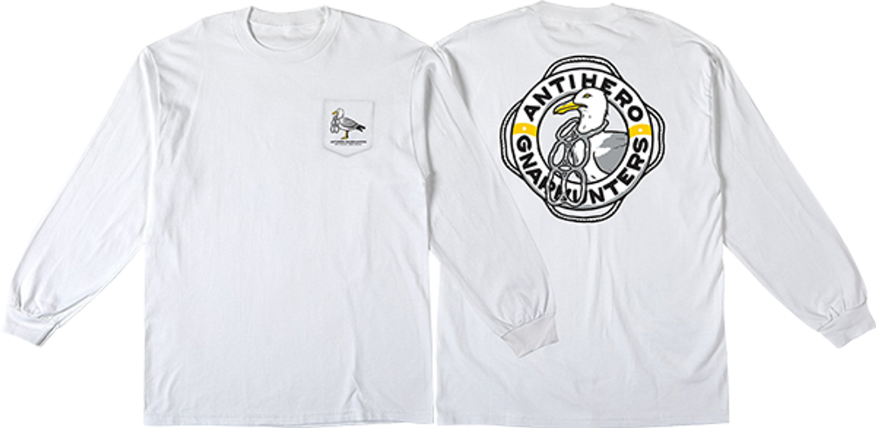 ANTI HERO X GNARHUNTERS LONGSLEEVE SMALL WHITE